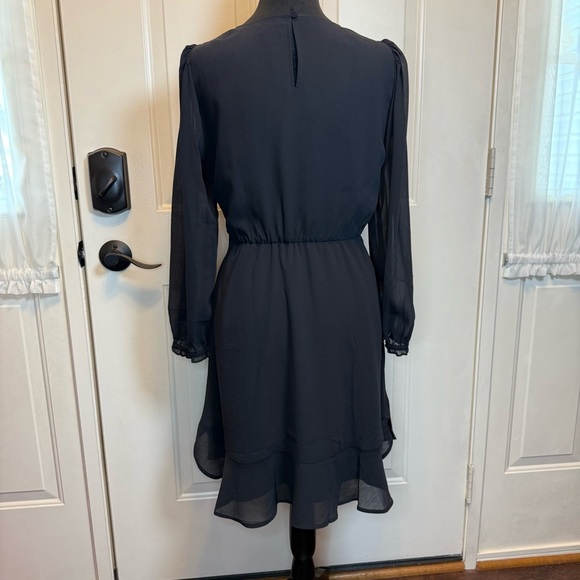 J.CREW Factory Mini Dress with Flounce Hem in Black Size 2 #BY478 $118 - Picture 3 of 14